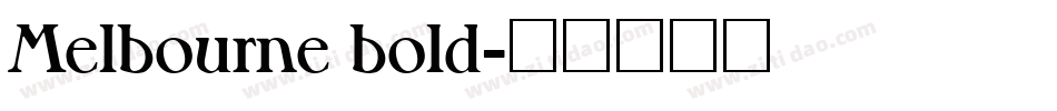 Melbourne bold字体转换